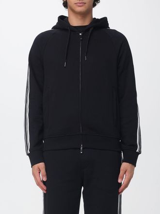 Emporio Armani Cotton Zip-Up Hoodie with Contrasting Bands