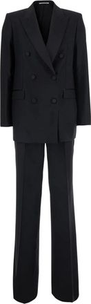 Tagliatore Jasmine Double-breasted Suit - Dames - Business pakken - Zwart - L - Wol - Kostuums