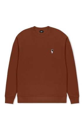 Dalix Astronaut Relaxed Midweight Fleece Crewneck Sweatshirt in Clay at Nordstrom, Size Xx-Large