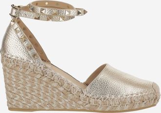 Valentino Garavani Golden Leather Wedges
