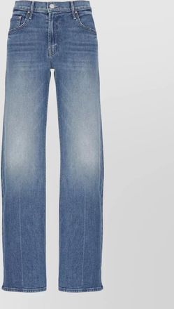 Mother mid-rise wide-leg jeans