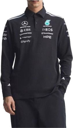 adidas x Mercedes AMG Petronas Formula 1 Team Engineers Polo with Long Sleeves Black KE5514