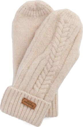 Barbour Elsdon Cable Knit Mittens in Eggshell at Nordstrom