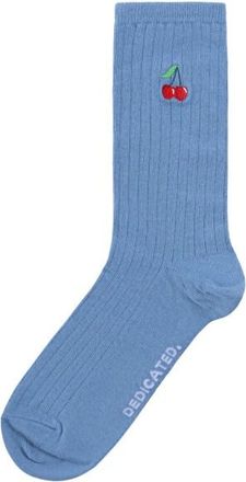 Dedicated Rib Socks Knivsta Cherries Multifunktionssocken - Unisex | blau