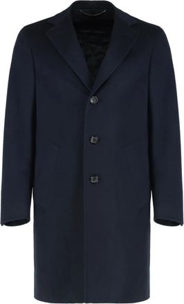 Canali Cappotto monopetto in lana - Blu