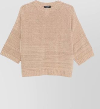 Fabiana Filippi silk cashmere fine-knit three-quarter sleeve jumper