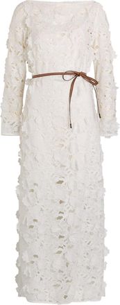 Zimmermann Patience Floral-embroidered Cotton Maxi Dress - Ivory - 4 (UK 16 / XL)