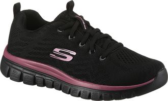 Skechers Sneaker SKECHERS Graceful - Get Connected, Damen, Gr. 35, schwarz (schwarz mauve), Textil, Schuhe Sneaker, Freizeitschuh, Halbschuh, Schn&uuml;rschuh f&uuml;r d