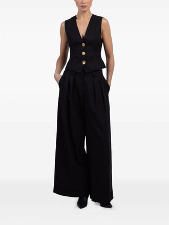 Fran&ccedil;oise Anita button V-neck waistcoat - Zwart