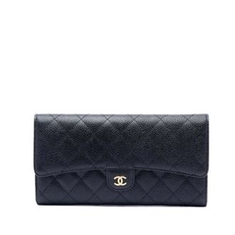Chanel Pre-owned Wallets, female, Black, Size: ONE SIZE Pre-owned Flap Wallet