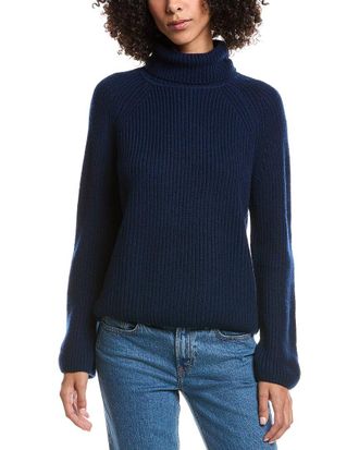 Forté Cashmere Luxe Wool & Cashmere-Blend Turtleneck Sweater