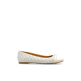 Michael Kors Ballerinas, female, Beige, Size: 8 1/2 US Mandy Signature Logo Moccasin