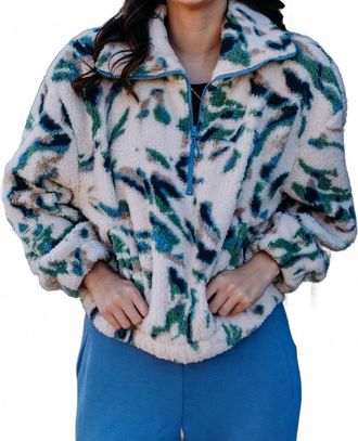 Billabong Barra Fleece Half Zip Sweatshirt In White Cap