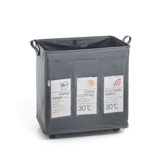 tomasucci Laundry-B X3 Laundry Basket, Dark Grey