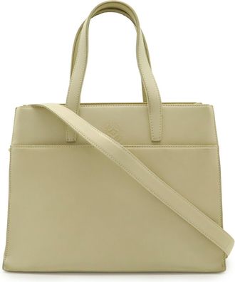 Loewe Cream Leather Handbag Shoulder Bag Tote Bag (Pre-Owned)