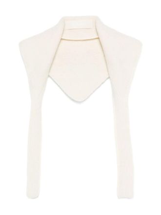 Jacquemus White Le Chale Gros Grain Scarf