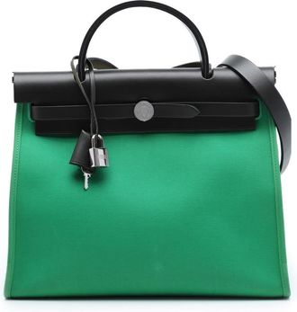 Herm&egrave;s Pre-owned Hermes Toile Herbag Zip 31 Ladies SS852Q8C7WEWLH2D