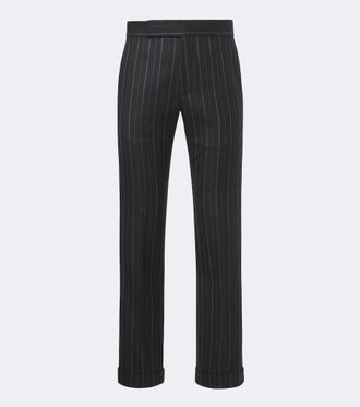 Tom Ford Striped wool straight pants