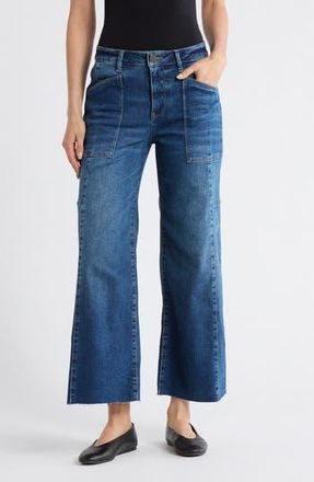 Kut from the Kloth Lily High Waist Raw Ankle Wide Leg Jeans in Marigold at Nordstrom Rack, Size 12