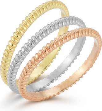 Sphera Milano 3-Piece Twist Ring Set in Multi at Nordstrom Rack, Size 5