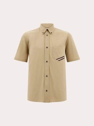 Ferragamo Men Short sleeve shirt Beige