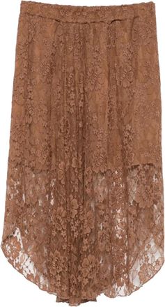 Baum Und Pferdgarten floral-lace skirt - Brown
