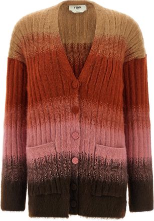 Fendi Multicolor Wool Womens Cardigan