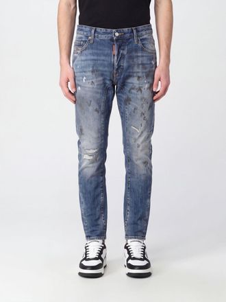 Dsquared2 Distressed Denim Skinny Jeans with Button Closure