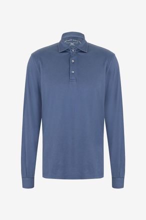 Fedeli Lang&auml;rmeliges Polohemd aus Baumwolle Zero Giza