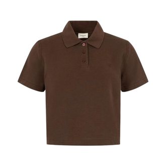 Saint Laurent Dames, Tops, Bruin, Maat: XS Katoen