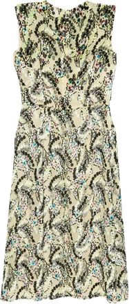 Prada Abito in velluto a fiori - Verde