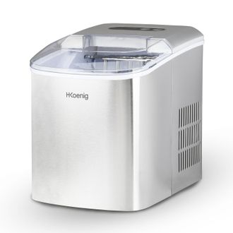 H.Koenig Hkoenig - Kb14 M&aacute;quina De Hacer Hielo, Potencia 120 W, Diaria 12 Kg, Ciclo Producci&oacute;n 10/13 Min, 2 Tama&ntilde;os Cubitos, Capacidad Bandeja De Agua 2,1 L, P