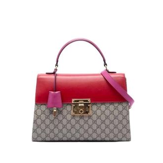Gucci Pre-owned Padlock Satchel - Dames - Pre-owned - Veelkleurig - Maat: ONE Size Zijde