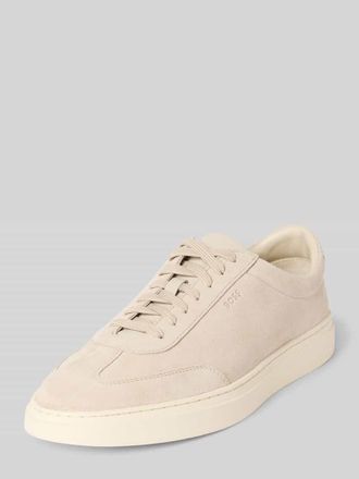 HUGO BOSS Low Top Sneakers aus Veloursleder Modell KIERAN_TENN_SDOXF in Beige, Gr&ouml;&szlig;e 44