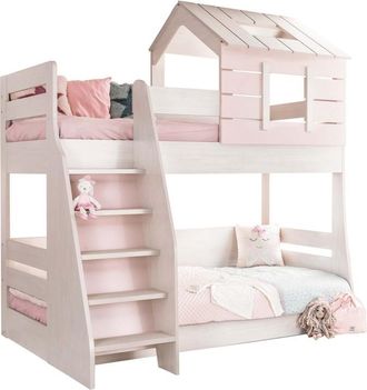 Muemue Litera Casita Escalera Izquierda Aglomerada Rosa 90/100x200cm