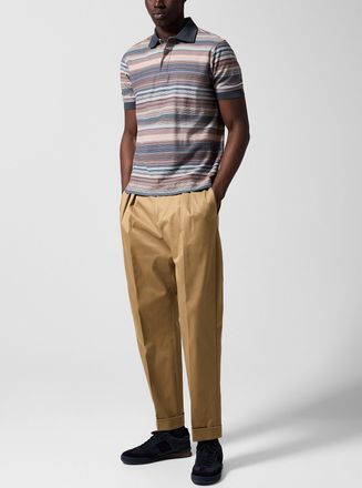 Paul Smith Mens Sewn turn-ups pleated chinos