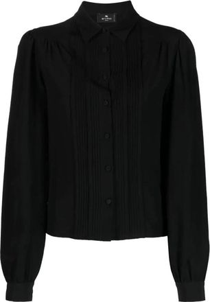 Etro Zijden Blouse - Dames - Overhemden - Zwart - L - Overhemden