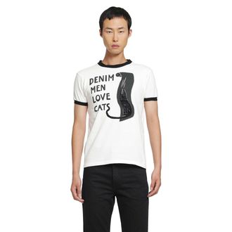KAPITAL Denim Men Love Cats Ringer T