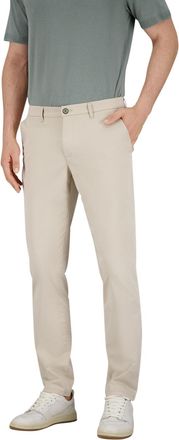 Gardeur Pantalon creme effen katoen