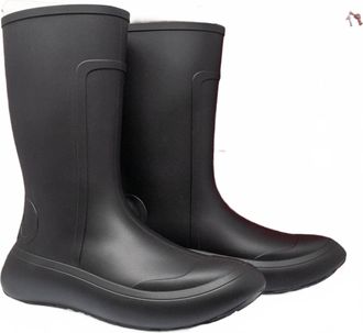 Ferragamo Mens Gancini Detail Rain Boots In Black