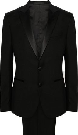 Corneliani virgin-wool three-piece suit - men - Viscose/Virgin Wool/Cotton/Modal/Cupro - 50 - Black