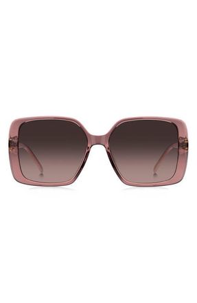 BOSS 57mm Sunglasses in Burgundy Nude/Brown Sf at Nordstrom