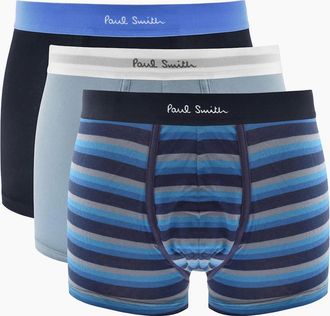 Paul Smith Mens PAUL SMITH 3PK BOXER SHORTS STRIPE/BLUE/NAVY - Size: 32/32