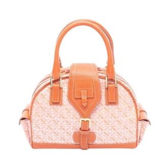 Loewe Pre-owned Anagram Small Bowling Bag - Dames - Vintage Handtas - Oranje - ONE Size - Leer - Vintage