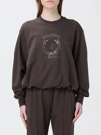 Brunello Cucinelli Felpa a girocollo in cotone con stemma Brunello Cucinelli