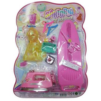 Trade Shop Trade Shop - Sartoria Di Mamma Asse Da Stiro Ferro Forbicine Carrello Metro Gioco Bambine