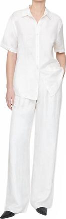 Anine Bing Carrie Pant In White Linen
