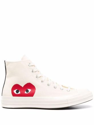 Comme Des Gar&ccedil;ons White Chuck Taylor High-top Sneakers