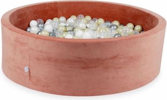 OEM Piscina Seca 130x40cm Velvet Soft Canyon Clay Con 700 Bolas: Transparente, Blanca, Perla, Plata, Oro Claro