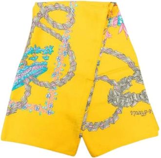 Herm&egrave;s Pre-owned Le Sacre du Printemps Sjaal - Dames - Pre-owned - Geel - Maat: ONE Size Zijde